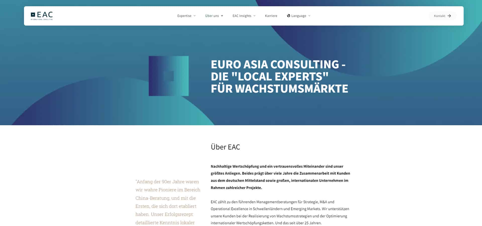 EAC International Consulting – Über uns (Nachher)