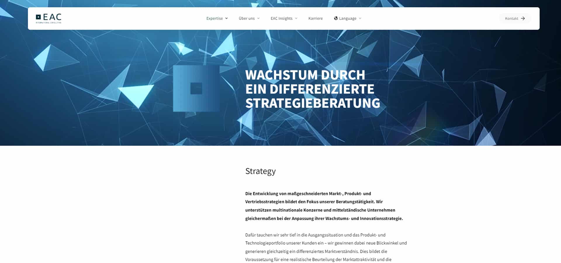 EAC International Consulting – Expertise (Nachher)