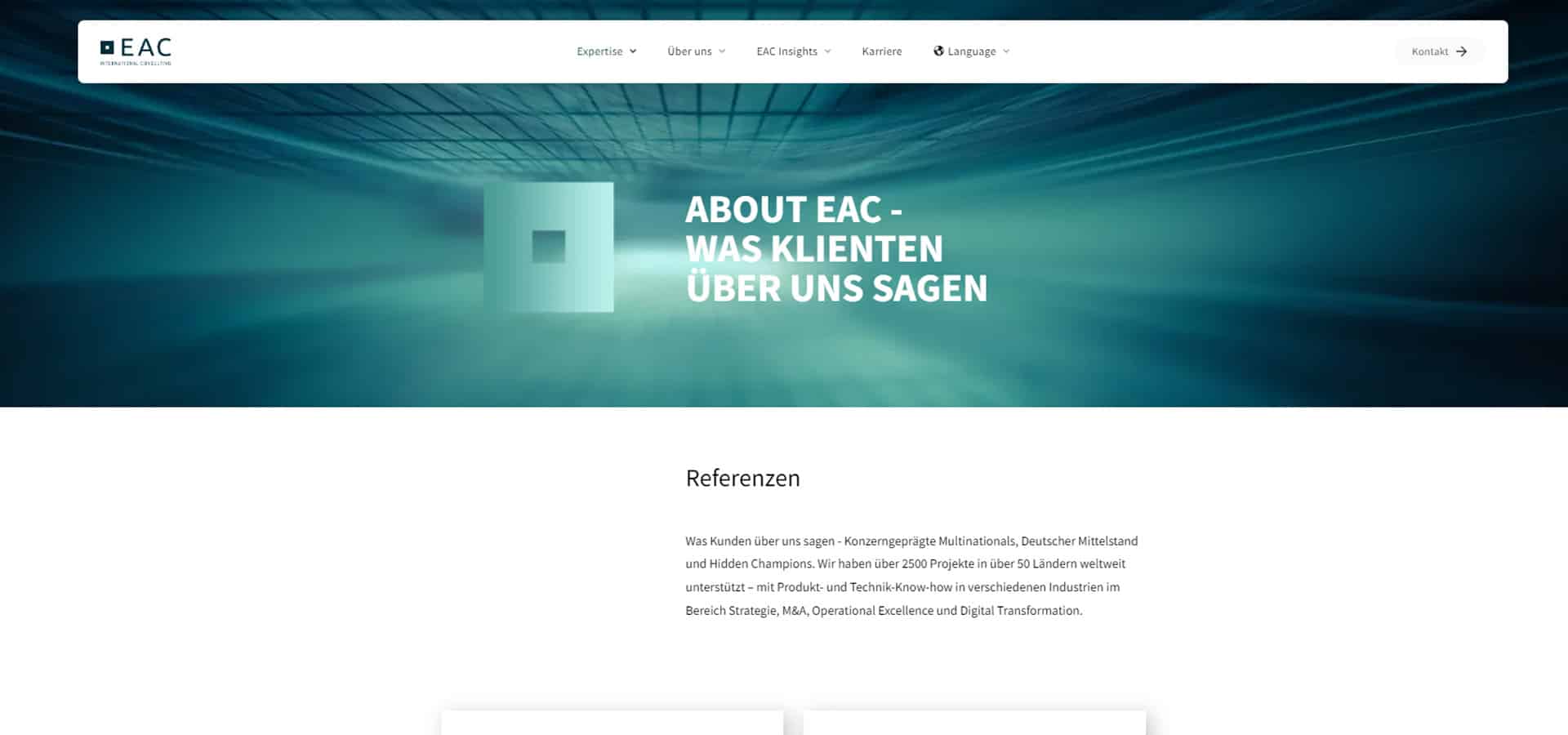 EAC International Consulting – Referenzen (Nachher)