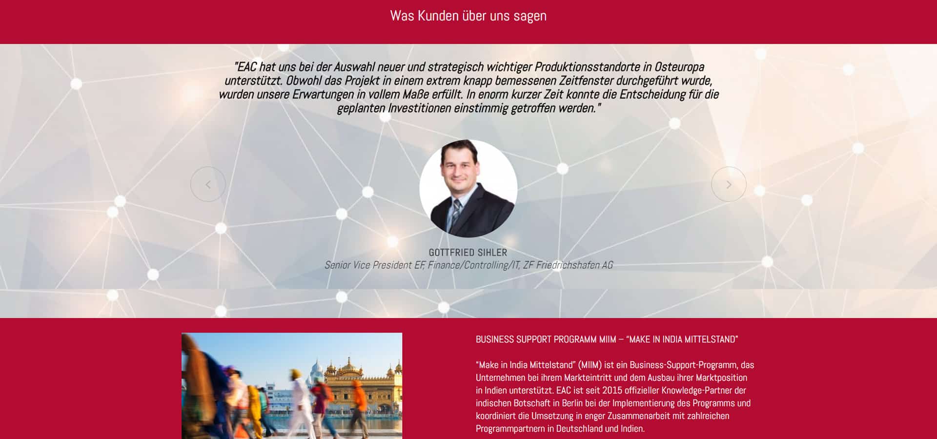 EAC International Consulting – Referenzen (Vorher)