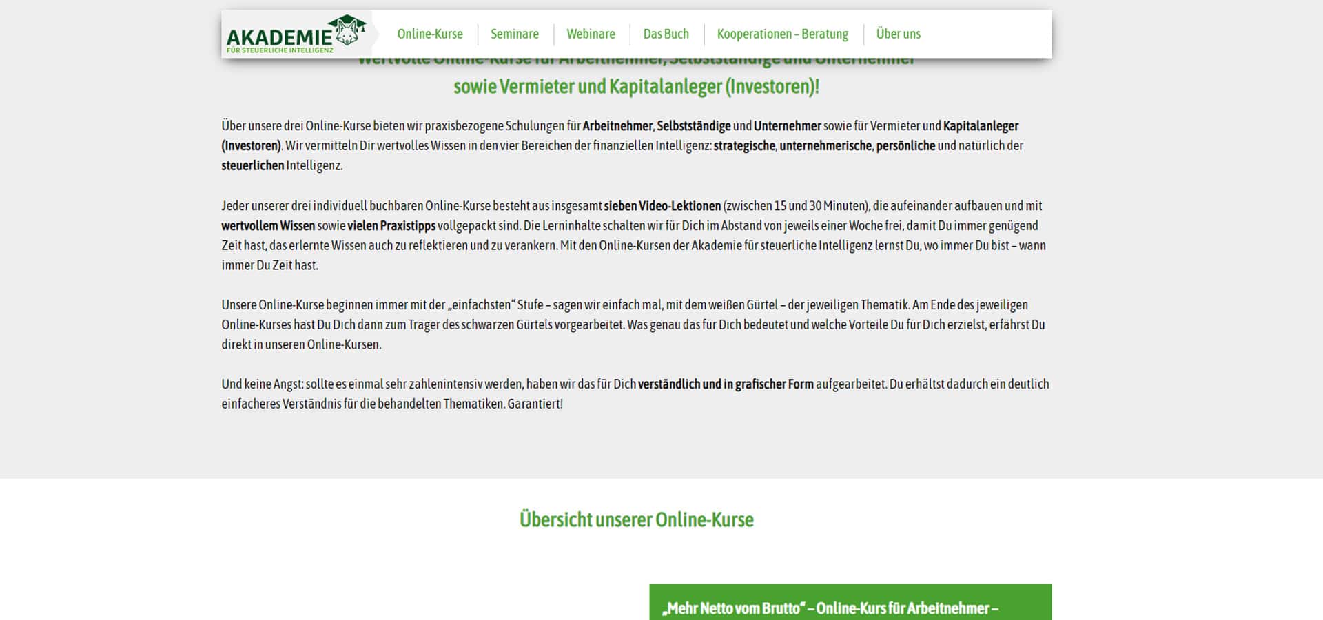 Vermögensaufbau Steuern – Onlinekurs (Vorher)