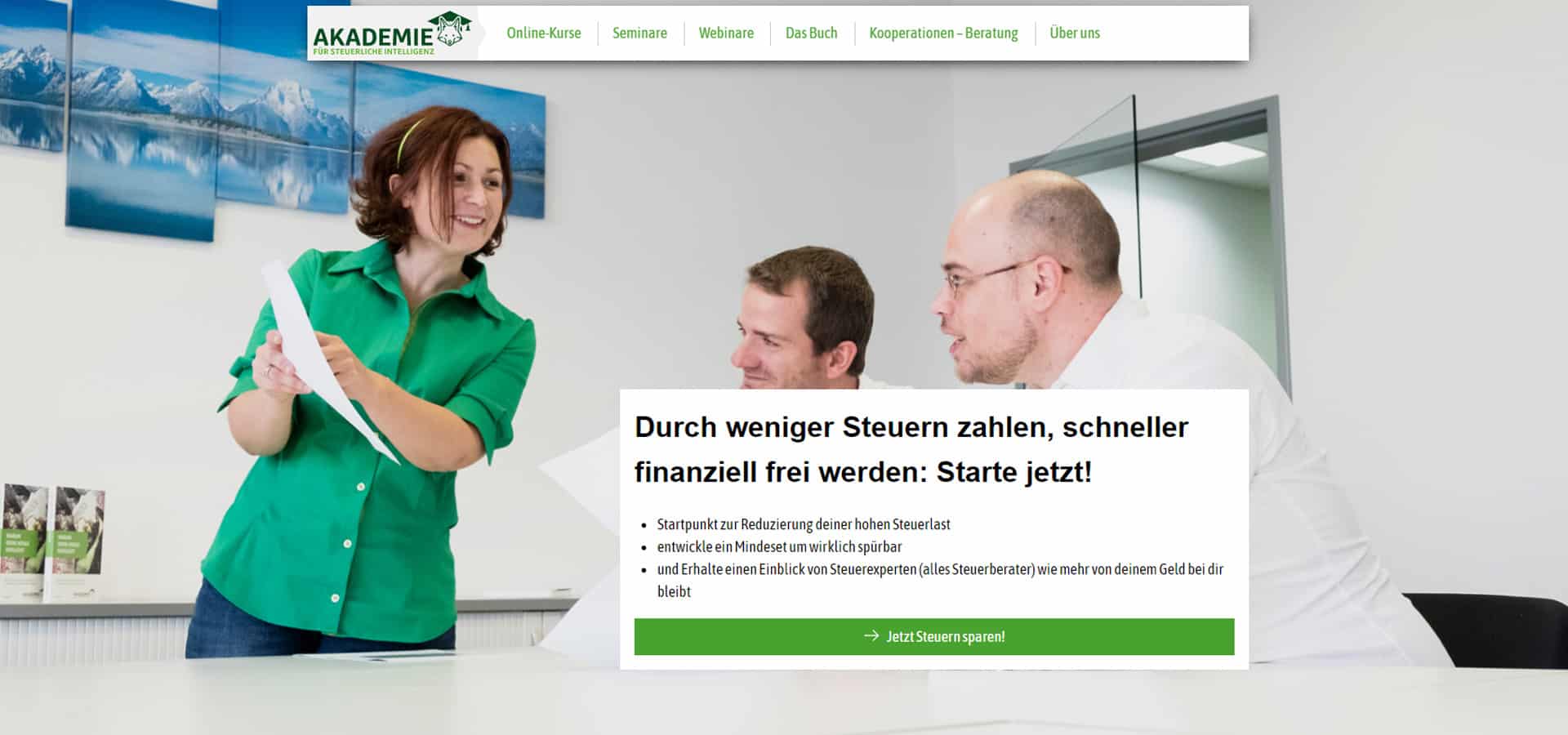 Vermögensaufbau Steuern – Startseite (Vorher)
