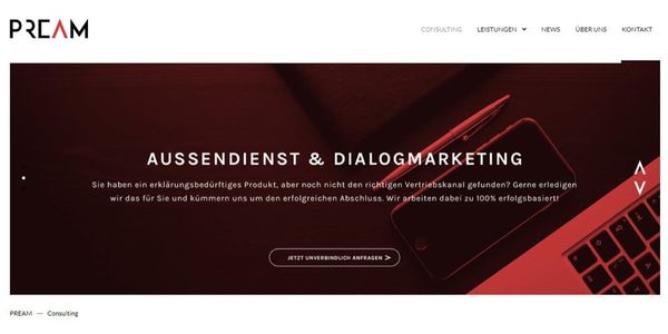 Website from the NEOPAQ® portfolio
