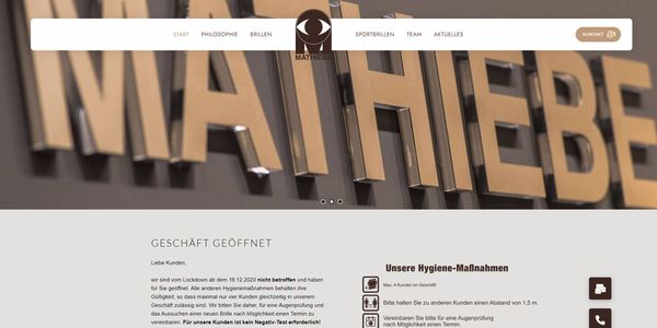 Website from the NEOPAQ® portfolio